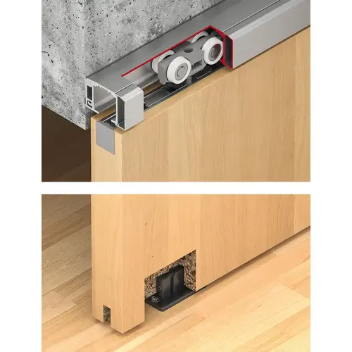 Sliding Door Hardware Set Without Running Track 600 mm, 120 kg Load Capacity, Ball Bearing Rollers with Soft & Self Closing Sliding Door Hardware Set Without Running Track 600 mm, 120 kg Load Capacity, Ball Bearing Rollers with Soft & Self Closing