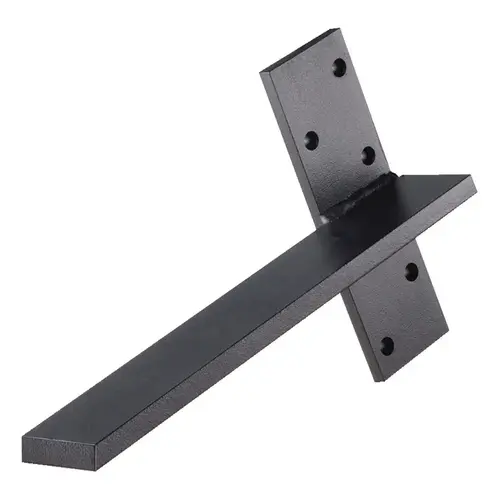 Floating Wall Mounting Bracket, Centerline Countertop Support 22" Length: 559 mm (22"), Black Floating Wall Mounting Bracket, Centerline Countertop Support 22" Length: 559 mm (22"), Black