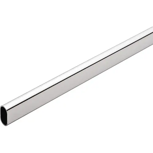 Welded Steel Oval Wardrobe Tube, with Supports 47 15/16" Chrome-plated, 1217 mm (47 15/16)" Chrome