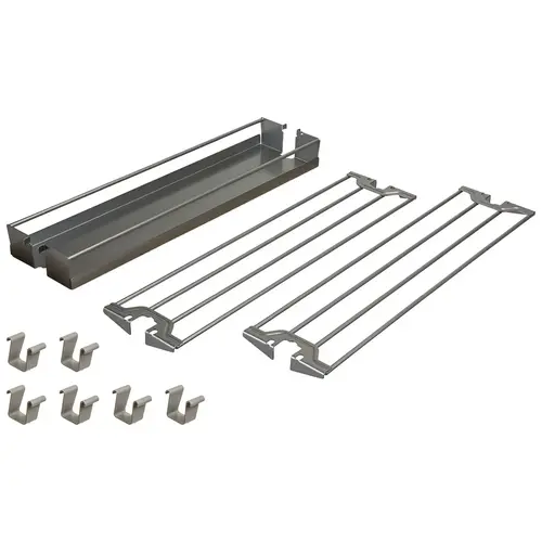 Baker's Tray Organizer Set, for Dispensa Base Pull-Out II 5" 5" wide, silver Silver Baker's Tray Organizer Set, for Dispensa Base Pull-Out II 5" 5" wide, silver Silver