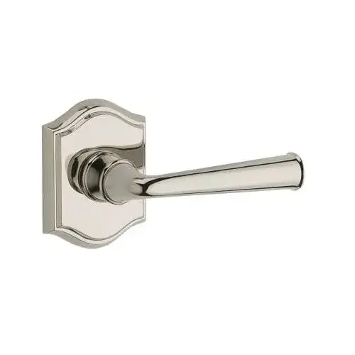 Privacy Federal Lever and Traditional Arch Rose with 6AL Latch and Dual Strike Bright Nickel Finish Privacy Federal Lever and Traditional Arch Rose with 6AL Latch and Dual Strike Bright Nickel Finish
