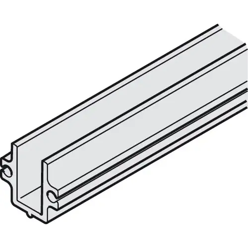 Lower Guide Channel, Pre-drilled For Hawa Junior, length: 6 m (19' 8 1/4") Silver colored, anodized Lower Guide Channel, Pre-drilled For Hawa Junior, length: 6 m (19' 8 1/4") Silver colored, anodized