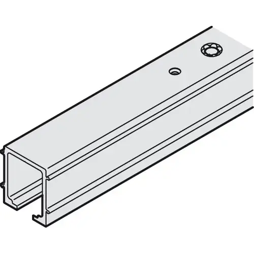 Running track, for ceiling installation, pre-drilled, for aluminium or wooden panel 2,500 mm for Hawa Junior 80/100, length: 2,500 mm Silver colored, anodized Running track, for ceiling installation, pre-drilled, for aluminium or wooden panel 2,500 mm for Hawa Junior 80/100, length: 2,500 mm Silver colored, anodized