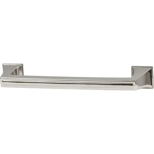Handle, Zinc 128 149 x 32 mm Amerock Mulholland Collection, polished nickel, 128 mm CTC Nickel plated, polished Handle, Zinc 128 149 x 32 mm Amerock Mulholland Collection, polished nickel, 128 mm CTC Nickel plated, polished