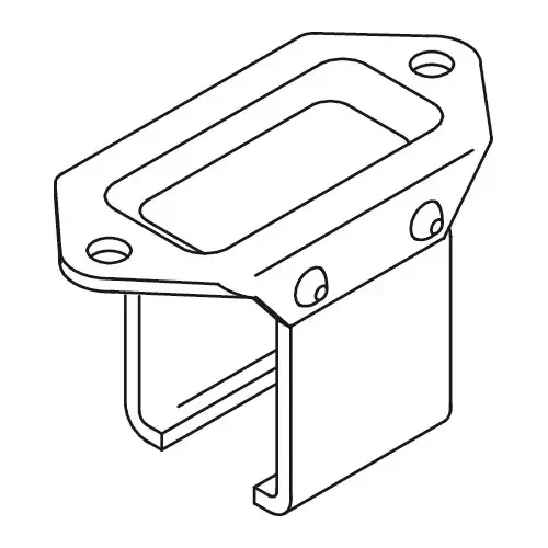 Bracket, For Soffit Mounting Straightaway 400, Galvanized pressed steel Bracket, For Soffit Mounting Straightaway 400, Galvanized pressed steel