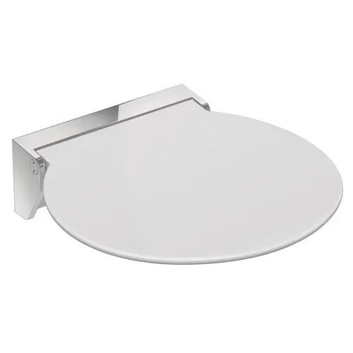 Hinged Seat, R380 hinged seat; white/chrome White/chrome Hinged Seat, R380 hinged seat; white/chrome White/chrome