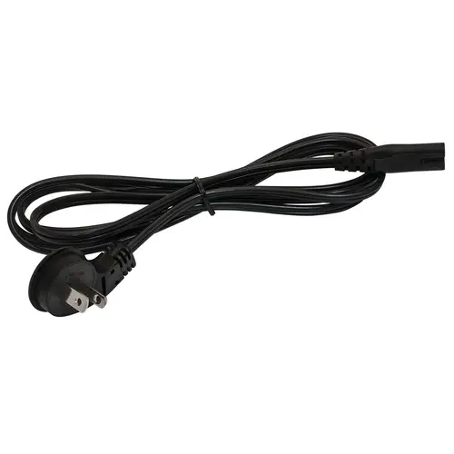 Power Cord for Driver, Loox LED With 90 degree 2-prong US plug, 2m Black Power Cord for Driver, Loox LED With 90 degree 2-prong US plug, 2m Black