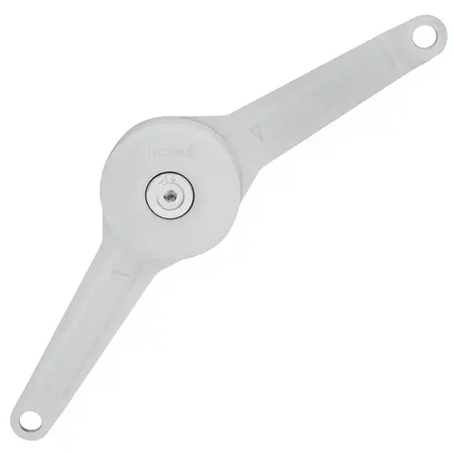 Lid stay/flap stay, Duo Standard, Individual Component For wooden flaps or flaps with aluminum frame, white White Lid stay/flap stay, Duo Standard, Individual Component For wooden flaps or flaps with aluminum frame, white White