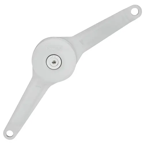 Lid stay/flap stay, Duo Standard, Individual Component For wooden flaps or flaps with aluminum frame, white White Lid stay/flap stay, Duo Standard, Individual Component For wooden flaps or flaps with aluminum frame, white White