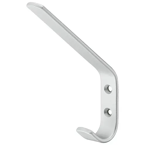 Coat Hook, Matt Silver Anodized Aluminum 93 mm 158 mm Coat hook, Silver colored anodized Silver colored, anodized
