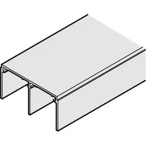 Upper Guide Channel, Dual, 78 x 40 (3 1/16" x 1 9/16") 11' 5 13/16" For Hawa Divido 80 H, Length: 3.5 m (11' 5 13/16") Silver colored, anodized Upper Guide Channel, Dual, 78 x 40 (3 1/16" x 1 9/16") 11' 5 13/16" For Hawa Divido 80 H, Length: 3.5 m (11' 5 13/16") Silver colored, anodized