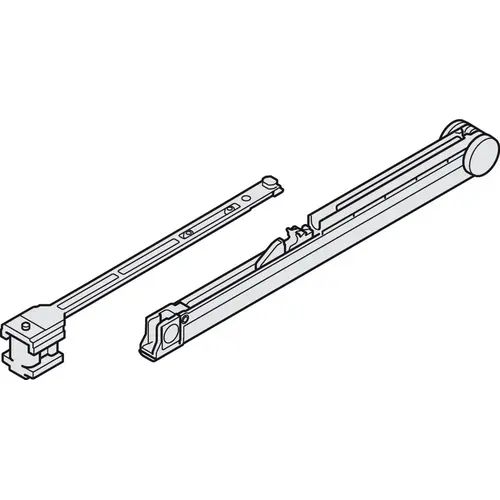 Soft and Self Closing Mechanism, Slido Classic 50 kg including release device with stopper, for clamp fixing to running gear, for door weight 50 kg Soft and Self Closing Mechanism, Slido Classic 50 kg including release device with stopper, for clamp fixing to running gear, for door weight 50 kg