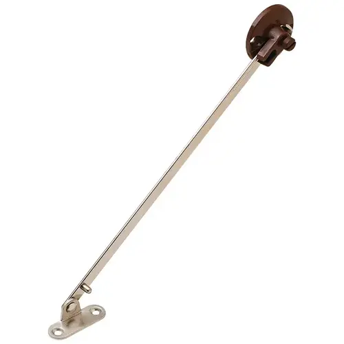 Flap Stay, with Catch 240 mm Min. 9 7/16" 10 13/16" With housing, Brown, length: 275 mm (10 13/16") Nickel plated Flap Stay, with Catch 240 mm Min. 9 7/16" 10 13/16" With housing, Brown, length: 275 mm (10 13/16") Nickel plated