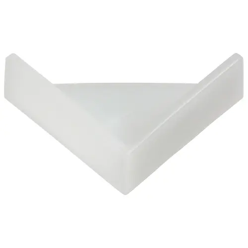 Corner Protector, with Floor-Guide Bump white plastic White Corner Protector, with Floor-Guide Bump white plastic White
