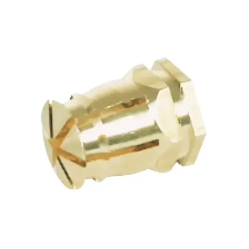 Spreading Dowel, Brass, M6 12 mm With nylon ball For drill hole diameter: 8 mm, With nylon ball, 12 mm length blank