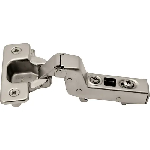 Clip Hinge, Steel Material, 110 Degree Opening Angle, Inset Overlay, Soft-Close Mechanism, High Cranked Crank Type.