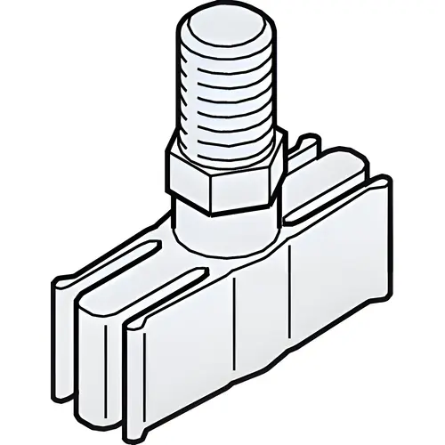 Guide piece, with M10 Threaded Bolt M10 thread, plastic