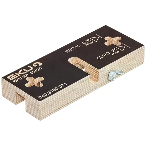 Worktop jig, for Hawa Clipo 26 GR Auminum frame door Multiplex Worktop jig, for Hawa Clipo 26 GR Auminum frame door Multiplex