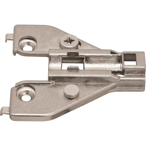 Mounting Plate, Face Frame, for Clip-On Hinges 3 mm Height: 3, mounting: 1/2" overlay Nickel plated Mounting Plate, Face Frame, for Clip-On Hinges 3 mm Height: 3, mounting: 1/2" overlay Nickel plated