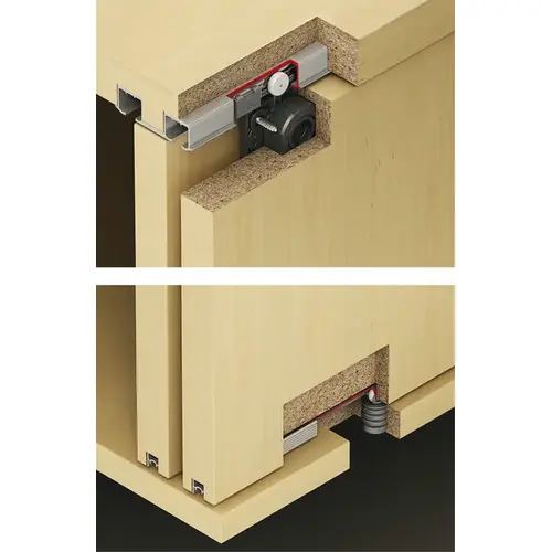 Sliding Door Hardware, Hawa Clipo 36 H IF, set For 2 wood doors Housing: Plastic Running gear: Zinc alloy Guide: Plastic Rollers: Plastic Axis: Steel Sliding Door Hardware, Hawa Clipo 36 H IF, set For 2 wood doors Housing: Plastic Running gear: Zinc alloy Guide: Plastic Rollers: Plastic Axis: Steel