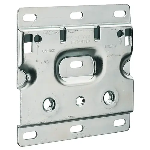 Wall Plate, With hook-off protection, for cabinet hanger for base unit galvanized Zinc plated Wall Plate, With hook-off protection, for cabinet hanger for base unit galvanized Zinc plated