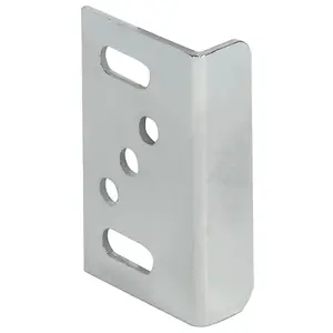 Hafele 239.47.604 Strike Plate, Angled, with Adjustment Slots suitable for LL 100 LockerLock, Nickel-plated Nickel plated