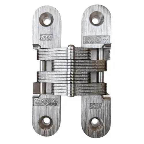 Concealed Hinge, Soss, Invisible Hinge, 180 degree Opening Angle 35 - 38 mm A Wood Thickness: 35-44mm, SOSS #216, Satin Chrome Nickel plated Concealed Hinge, Soss, Invisible Hinge, 180 degree Opening Angle 35 - 38 mm A Wood Thickness: 35-44mm, SOSS #216, Satin Chrome Nickel plated