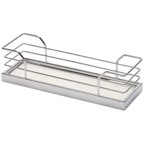Tray Set, for Spice Rack 3" Chrome/white, width 3" Chrome/White