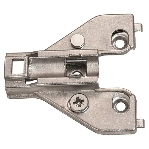 Mounting Plate, Face Frame, for Clip-On Hinges 6 mm Height: 6, mounting: 3/8" overlay Nickel plated Mounting Plate, Face Frame, for Clip-On Hinges 6 mm Height: 6, mounting: 3/8" overlay Nickel plated