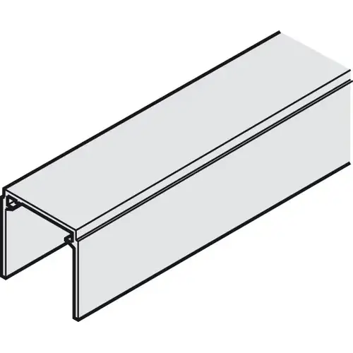Upper Guide Channel, Single, 40 x 40 (1 9/16" x 1 9/16") 11' 5 13/16" Hawa Divido 80 H, Length: 3.5 m (11' 5 13/16") Silver colored, anodized Upper Guide Channel, Single, 40 x 40 (1 9/16" x 1 9/16") 11' 5 13/16" Hawa Divido 80 H, Length: 3.5 m (11' 5 13/16") Silver colored, anodized