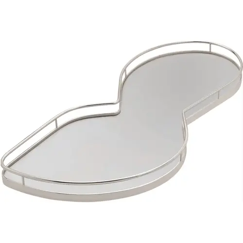 Lemans Set, For Blind Corner Cabinets Right, Melamine And Steel Material, 15" Tray Size, Gray And Chrome Finish Lemans Set, For Blind Corner Cabinets Right, Melamine And Steel Material, 15" Tray Size, Gray And Chrome Finish