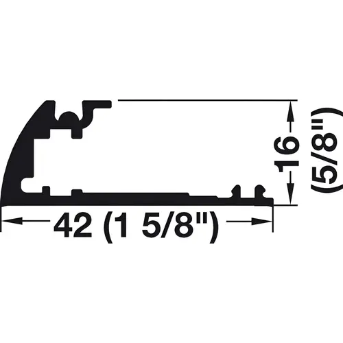 Front Guide Track, for Hawa Libra With chipboard screws with countersunk head diameter 4.0 mm, 2.5 m Silver colored, anodized