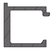 CRL-U.S. Aluminum 0G25252 White KYNAR Paint 1/4" Half Bay Butt Glaze Adaptor - 24'-2" Stock Length