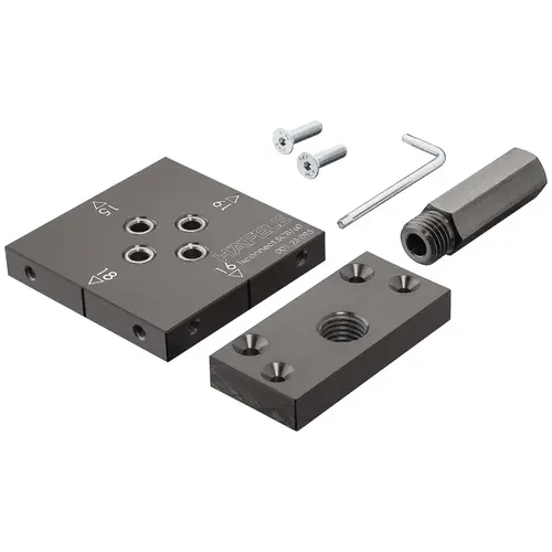 Drilling jig, For Hafele Ixconnect SC 8/60 spreading connector For panel thickness of 15,16,18 and 19 mm Drilling jig, For Hafele Ixconnect SC 8/60 spreading connector For panel thickness of 15,16,18 and 19 mm