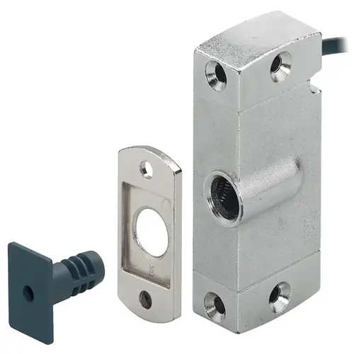Furniture Lock, EFL 1/1C, Dialock, Mains-Operated Lock with plastic locking bolt, EFL 1 without feedback contact, cable length: 3 m Locking bolt: Grey, Housing and retaining plate: Nickel plated, Lock case and fixing plate: Nickel plated Furniture Lock, EFL 1/1C, Dialock, Mains-Operated Lock with plastic locking bolt, EFL 1 without feedback contact, cable length: 3 m Locking bolt: Grey, Housing and retaining plate: Nickel plated, Lock case and fixing plate: Nickel plated
