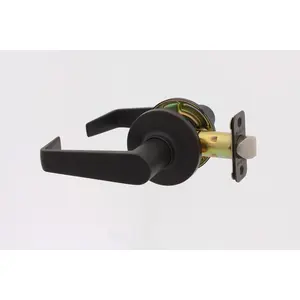 MaxGrade 100THA11H Passage Reversible Door Lever Set from the Thames Collection Aged Bronze