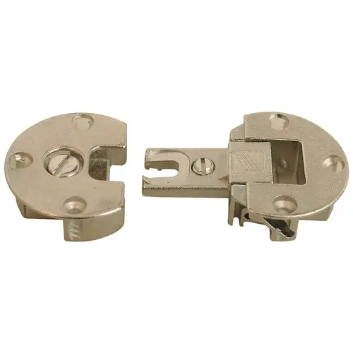 Flap Hinge, 3-Way Adjustable and Detachable, Zinc For screw fixing, Nickel Nickel plated