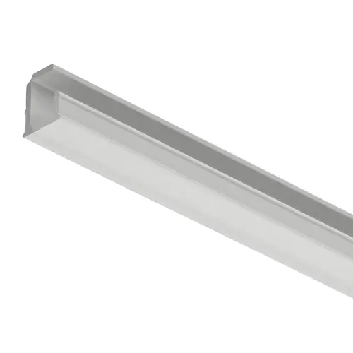 Profile for recess mounting, Hafele Loox5 profile 1102, for LED strip lights, plastic 70 - 80 % Internal width 5 mm, Length: 2500 mm (98 7/16"), white opal Profile: Opal white
