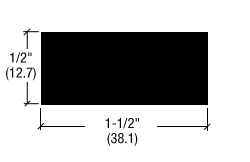 CRL-U.S. Aluminum B15022 Bronze Black Anodized Bar 1-1/2" x 1/2" - 21'-2" Stock Length