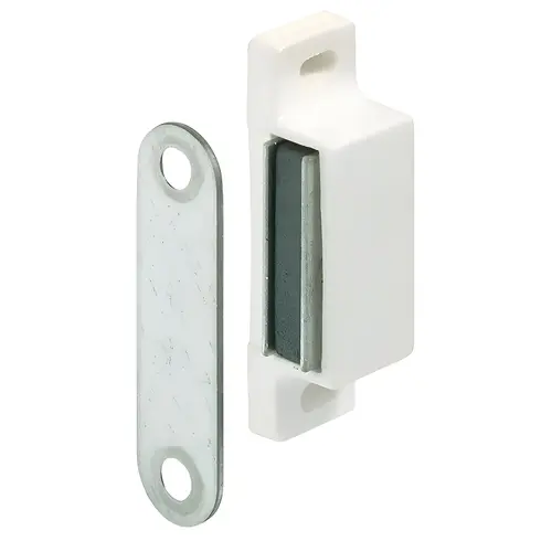 Hafele 246.29.703 Magnetic Catch, 3 - 4 kg Pull For screw fixing, White White Magnetic Catch, 3 - 4 kg Pull For screw fixing, White White