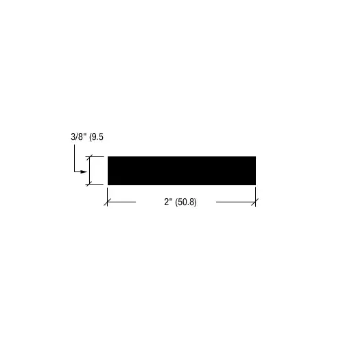 Clear Anodized Bar 2" x 3/8" - 21'-2" Stock Length