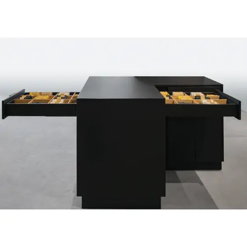 Two-Way Drawer Slide, Riverso, Full Extension, Synchronized 610 - 759 mm Slide length: 24" - 29 7/8" Galvanized Pair Two-Way Drawer Slide, Riverso, Full Extension, Synchronized 610 - 759 mm Slide length: 24" - 29 7/8" Galvanized Pair