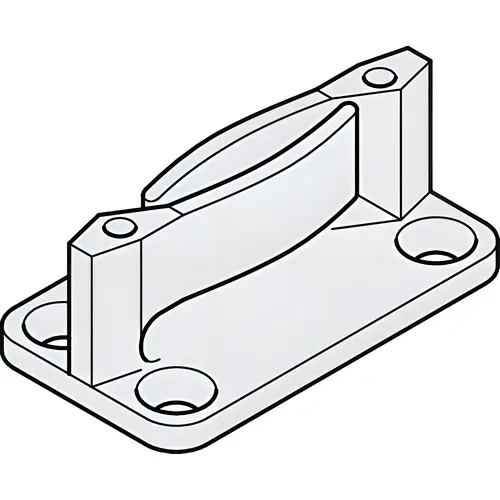 Floor Guide, With Zero Clearance, For Screw Fixing for HAWA Media 70, Junior 80/Z, plastic, black, for 1 door: 1 piece Black