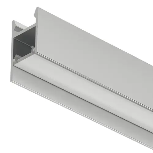 Aluminum Profle, Hafele Loox5 Profile 2104, for LED strip lights Internal width 11 mm (7/16"), Length: (92") 2500 mm, silver colored Profile: anodized Diffuser: opal white Aluminum Profle, Hafele Loox5 Profile 2104, for LED strip lights Internal width 11 mm (7/16"), Length: (92") 2500 mm, silver colored Profile: anodized Diffuser: opal white