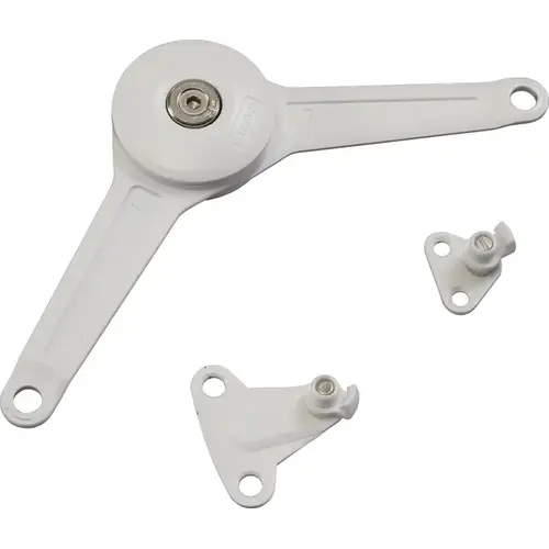 Lid Stay/Flap Stay, Hafele Duo Standard, Complete set Euro screws Wood, Aluminum frame Individual Fitting (Order Cabinet and Door Brackets Separately), White, for euro screws White Lid Stay/Flap Stay, Hafele Duo Standard, Complete set Euro screws Wood, Aluminum frame Individual Fitting (Order Cabinet and Door Brackets Separately), White, for euro screws White