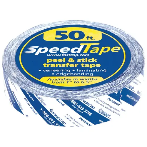 Speed Tape, 2-Sided Peel & Stick Transfer Tape 1/4" x 50' 1/4" x 50' Speed Tape, 2-Sided Peel & Stick Transfer Tape 1/4" x 50' 1/4" x 50'