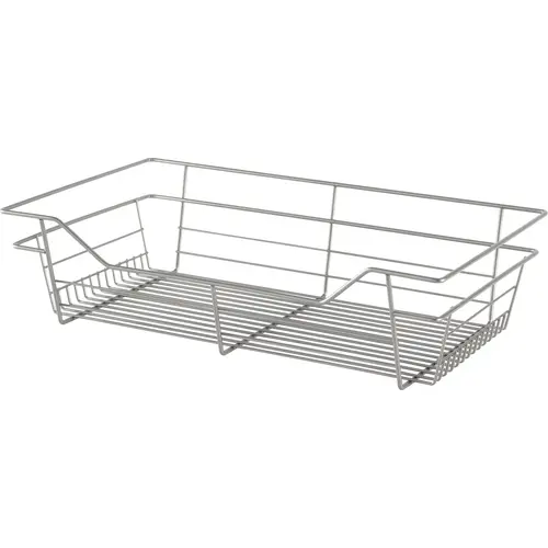 Wire Closet Basket, with Full Extension Slides Matt nickel, 14" x 23" x 6", with nickel-plated 14" slides Wire Closet Basket, with Full Extension Slides Matt nickel, 14" x 23" x 6", with nickel-plated 14" slides