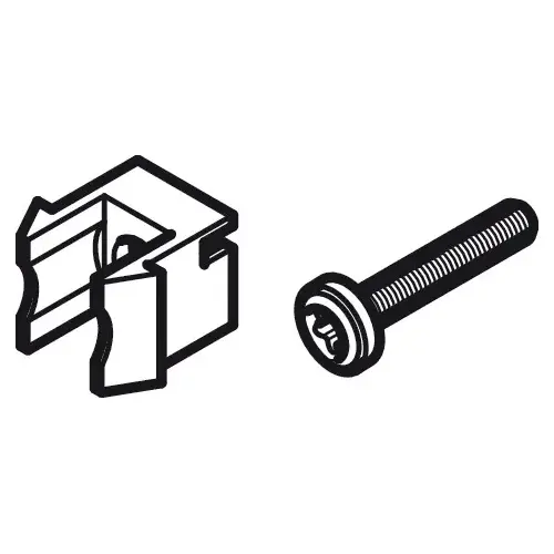 Mounting Clips, for Silent Aluflex 80 Mullion For Slido R-Aluflex 80A, White White Mounting Clips, for Silent Aluflex 80 Mullion For Slido R-Aluflex 80A, White White