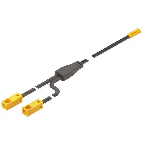 Y Distributor, Hafele Loox5 2-way, Monochrome, 12 V 1500 mm 1 male, 2 female, Length: 1500 mm (59 1/16"), Max. 60 W Y Distributor, Hafele Loox5 2-way, Monochrome, 12 V 1500 mm 1 male, 2 female, Length: 1500 mm (59 1/16"), Max. 60 W