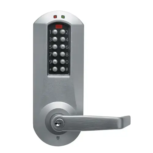 Eplex Exit Trim Electronic Pushbutton Lock with Winston Lever and Best Prep Satin Chrome Finish Eplex Exit Trim Electronic Pushbutton Lock with Winston Lever and Best Prep Satin Chrome Finish